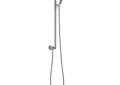 Brizo® 85735-PC Litze™ Hand Shower, 3-1/5 in Dia 3 Shower Head, 2 gpm Flow Rate, 60 to 82 in L Hose, 1/2-14 NPSM Connection, Polished Chrome, Import