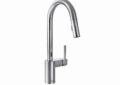 Moen® 7565EC Align™ Pull-Down Kitchen Faucet, 1.5 gpm Flow Rate, Polished Chrome, 1 Handles, 1/3 Faucet Holes, Function: Traditional, Domestic