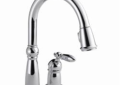 DELTA® 955-DST Victorian® Pull-Down Kitchen Faucet, 1.8 gpm Flow Rate, Polished Chrome, 1 Handles, 2 Faucet Holes, Function: Traditional, Domestic