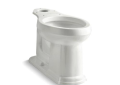 Kohler® 4397-NY Devonshire® Toilet Bowl, Dune, Elongated Front Shape, 12 in Rough-In, 2-1/8 in Trapway