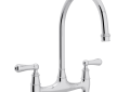 Perrin & Rowe U.4791L-APC-2 Georgian Era Bridge Kitchen Faucet Edwardian Georgian, 1.8 gpm Flow Rate, Chrome, Import