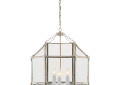 Visual Comfort SK5009PN-CG Suzanne Kasler Morris 3 Light 19 inch Polished Nickel Foyer Pendant Ceiling Light in Clear Glass