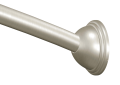 Moen® DN2160BN Adjustable Curved Shower Rod, 1 in Dia x 5 to 6 ft L Rod/Track, 22 ga 430 Stainless Steel, Brushed Nickel, Import
