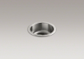 Kohler® 3341-NA Undertone® Dual Mount Kitchen Sink, Round Shape, 18-3/8 in W x 7-5/8 in D x 18-3/8 in H, Top/Undermount Mounting, Stainless Steel