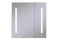Robern® AC3030D4P2L Two Door Medicine Cabinet With Dimmable 4000 K LED Light, AiO®, 30 in OAW x 30 in OAH, Aluminum, Satin Anodized