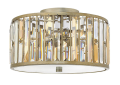 Fredrick Ramond FR33731SLF Gemma Transitional Medium Flush Mount, (1) Lamps Lamp, 120 V AC, Silver Leaf Housing