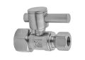 Jaclo® 618-2-PN 618-2 Quarter Turn Angle Pattern, 3/8 in IPS x 3/8 in O.D Nominal, Ball Valve End Style, Brass Body, Polished Nickel