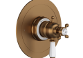 Rohl U.TEW44W1L-EB Edwardian 1/2" Thermostatic & Pressure Balance Trim with 2 Functions (No Share) with Lever Handle - English Bronze