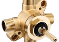 Moen® M-Pact™ M-Core™ U231CI 3-Port 2/3 Independent Function Transfer Valve, 1/2 in CC/IPS Inlet x 1/2 in CC/IPS Outlet, Brass Body, Domestic