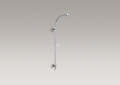 Kohler® 45209-CP HydroRail® Arched Bath/Shower Column, Wall Mount Installation