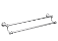 Moen® YB6422CH YB6422 Belfield™ Double Towel Bar, 24 in L Bar, 3.76 in OAH 5-1/4 in OAD, Aluminum, Import