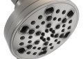 DELTA® 52638-SS18-PK Contemporary Showerhead, 1.75 gpm Min, 5 Sprays, 4-3/16 in Dia Head, Import