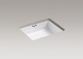 Kohler® 2330-0 Kathryn® Bathroom Sink With Overflow Drain, Rectangular Shape, 19-3/4 in W x 15-5/8 in D x 6-1/4 in H, Undermount Mounting, Vitreous China, White