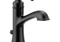 Moen® 6803BL 6803 Dartmoor Bathroom Faucet, 1.2 gpm Flow Rate, 5 in H Spout, 1 Handles, Lift Rod Drain, Matte Black
