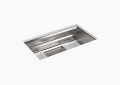 Kohler® 5540-NA Prolific® Kitchen Sink, Rectangular Shape, 31-1/2 in L x 16-1/2 in W Bowl x 10 in D Bowl, 33 in L x 17-3/4 in W x 10-15/16 in H, Undermount Mounting, Stainless Steel