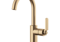 Brizo® 61044LF-GL Bar Faucet, Litze™, Luxe Gold, 1 Handles, 1.8 gpm