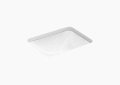 KOHLER K-29471-HD1-0 Sartorial(TM) Herringbone Caxton(R) Rectangle Undermount Bathroom Sink - White