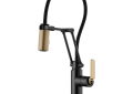Brizo® 63244LF-BLGL Litze™ Articulating Kitchen Faucet, 1.8 gpm Flow Rate, Swivel Spout, Matte Black/Luxe Gold, 1 Handles, Domestic