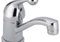DELTA® 570LF-WF Classic Lavatory Kitchen Faucet, 1.5 gpm Flow Rate, 5-7/8 in H Spout, 1 Handles, 1 Faucet Holes, Polished Chrome, Function: Traditional