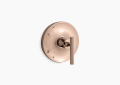 Kohler K-TS14423-4-RGD Purist(R) Rite-Temp(R) Valve Trim with Lever Handle - Vibrant Rose Gold