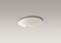 Kohler® 2210-96 Caxton® Bathroom Sink With Overflow Drain, Oval Shape, 19-1/4 in W x 16-1/4 in D x 7-1/2 in H, Undermount Mounting, Vitreous China, Biscuit