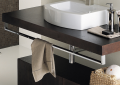 Lacava 8414-44 Plaza Center Mount Towel Bar - Matte Black