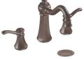 Moen® T6305ORB Vestige™ Widespread Bathroom Faucet, Commercial, 1.5 gpm Flow Rate, 7-3/8 in H Spout, 8 to 16 in Center, Oil Rubbed Bronze, 2 Handles, Pop-Up Drain, Domestic