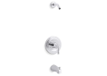 Kohler® TLS395-4S-CP Bath and Shower Valve Trim, Polished Chrome