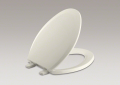 Kohler® 4652-96 Lustra™ Toilet Seat, Elongated Bowl, Closed Front, Polypropylene, Biscuit, Quick Release Hinge