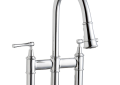 Elkay® LKEC2037CR Kitchen Faucet, Explore™, 1.5 gpm Flow Rate, Polished Chrome, 2 Handles, 3 Faucet Holes, Function: Traditional, Import
