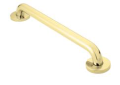 Moen® R8724PB Home Care® Grab Bar, 1-1/4 in Dia 24 in L, Polished Brass, 304 Stainless Steel, Import