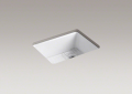Kohler® 5872-5UA1-0 Riverby® Kitchen Sink, White, Rectangular Shape, 22-1/4 in L x 15-13/16 in W Bowl x 9 in D Bowl, 5 Faucet Holes, 25 in L x 22 in W x 9-5/8 in H, Undermount Mounting, Enameled Cast Iron