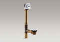 Kohler® 7160-TF-CP Adjustable Bath Drain, 14 in H x 3-11/16 in W x 7 in D, Solid Brass, Polished Chrome
