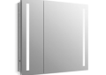 Kohler® 99009-TLC-NA Verdera® Lighted Medicine Cabinet, 34 in OAW x 30 in OAH, Anodized Aluminum