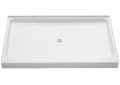 Sterling® 72131100-0 Ensemble® Shower Receptor, White, Center Drain, 60-1/4 in L x 34 in W x 5-1/2 in D