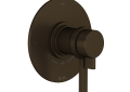 Rohl TLB23W1LM-TCB Lombardia 1/2" Thermostatic & Pressure Balance Trim with 3 Functions (Shared) with Lever Handle - Tuscan Brass